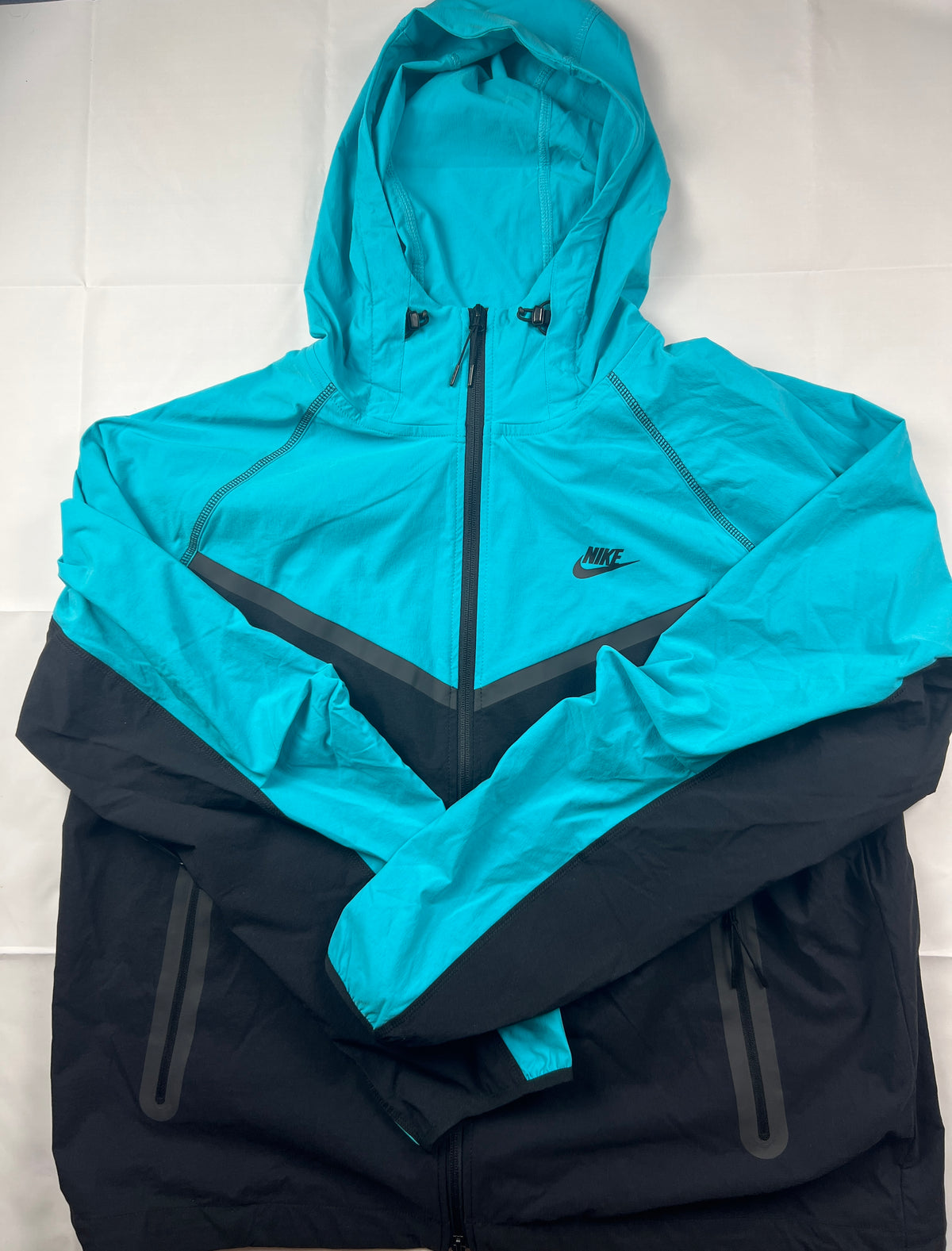 Nike Tech Fleece Woven Full-Zip Hoodie "Aquarius Blue / Black" – Brand New with Tags