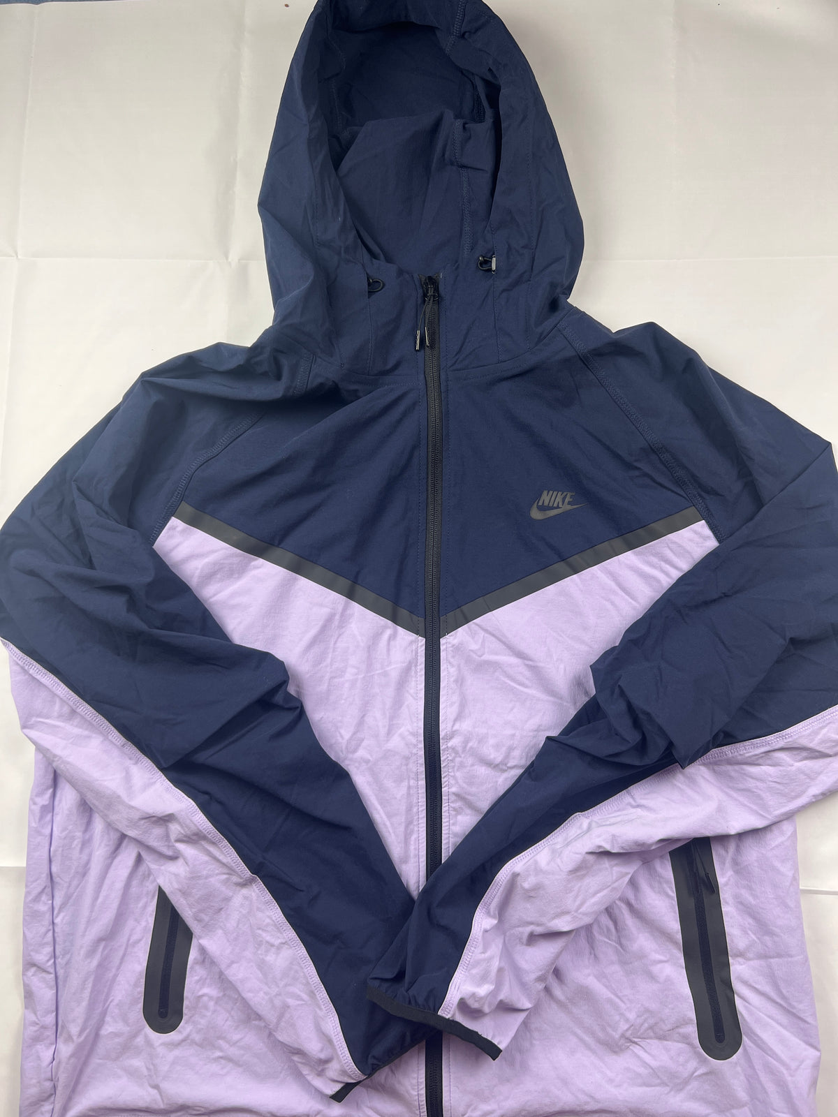 Nike Tech Fleece Woven Full-Zip Hoodie "Obsidian / Light Violet" – Brand New with Tags