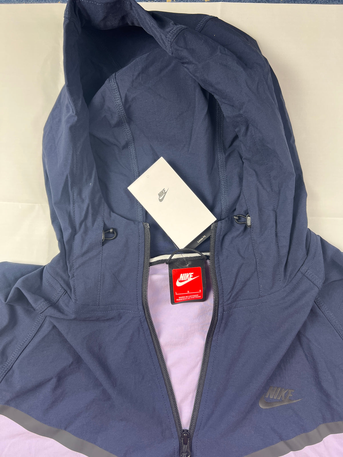 Nike Tech Fleece Woven Full-Zip Hoodie "Obsidian / Light Violet" – Brand New with Tags