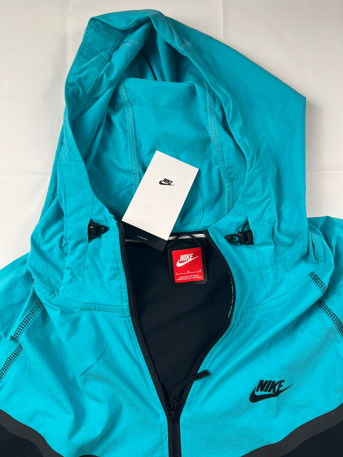 Nike Tech Fleece Woven Full-Zip Hoodie "Aquarius Blue / Black" – Brand New with Tags